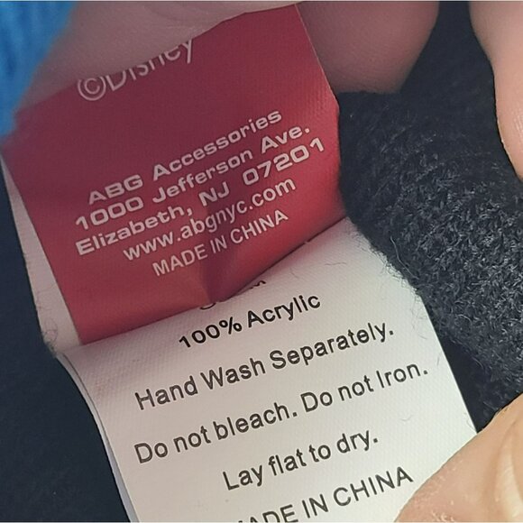 Disney Mickey Mouse MM Beanie Knit Winter Hat Blue Black Unisex Apparel OSFM - Picture 8 of 8